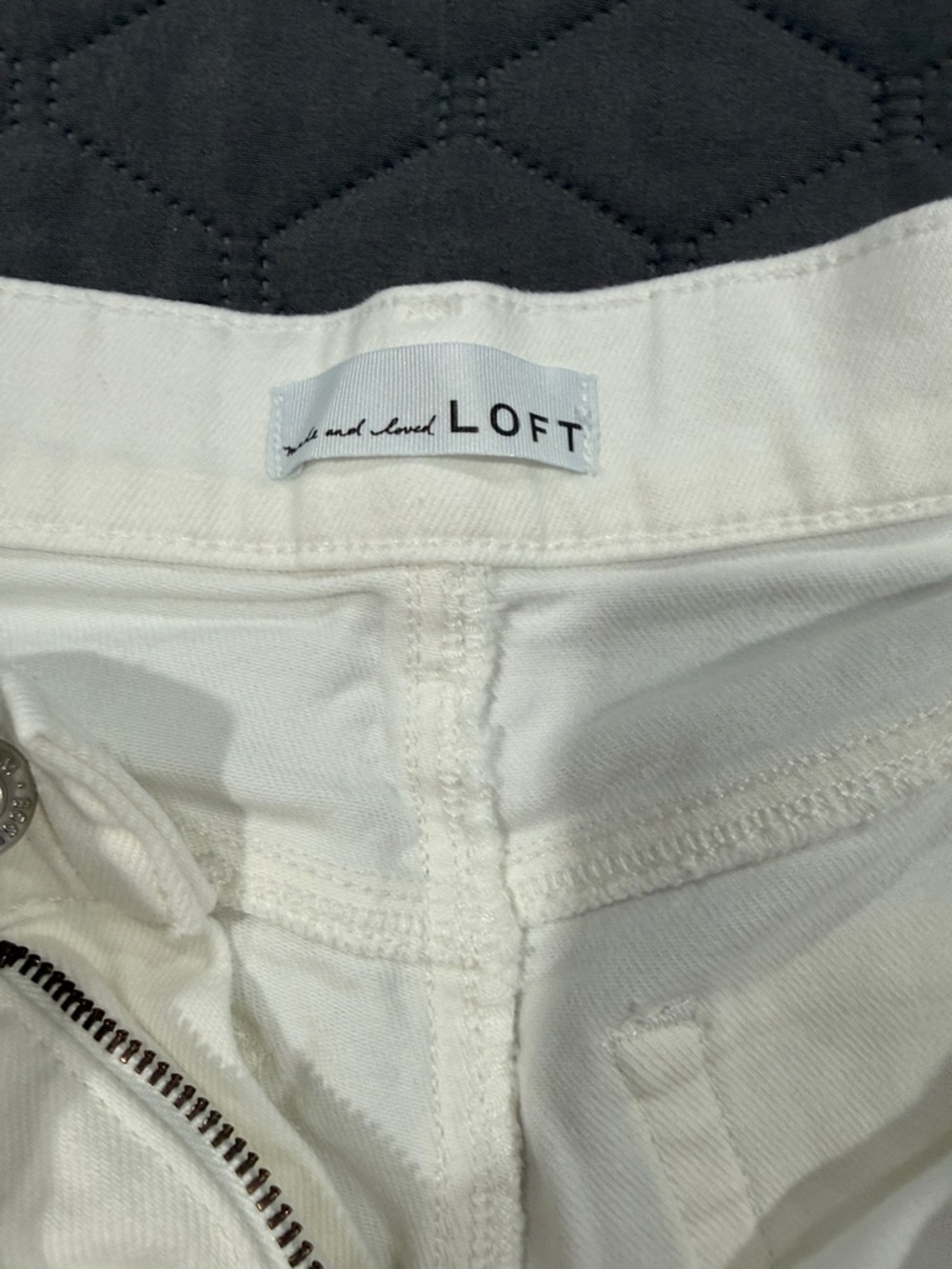 LOFT White Wide Leg Crop - Picture 3 of 4